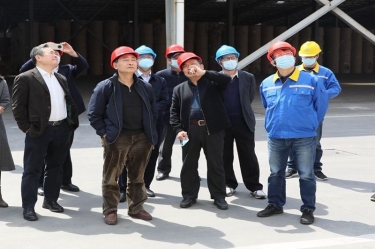 生态情形部科财司副司长付川一行考察由MG不朽情缘纸业肩负的国家科技重大专项树模工程
